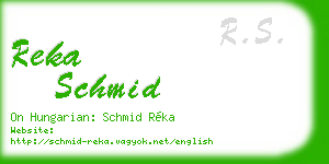 reka schmid business card
